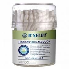 HISOPOS 100% ALGODÓN - 100 unidades 100 unid.